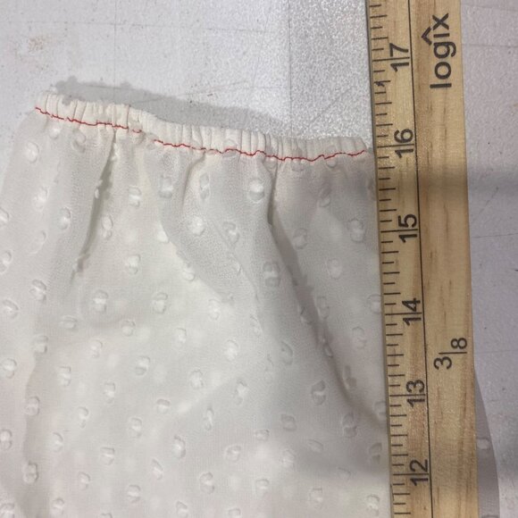 NWT Matilda Jane Blouse Womens Size M White Swiss Dot Peasant Button-Up Sheer - Picture 13 of 13